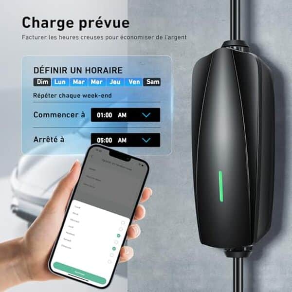 Découvrez notre test du chargeur evjuicion 8m type 2 : modèle portable et connecté pour voiture électrique. Performance, technologie et praticité au rendez-vous  !