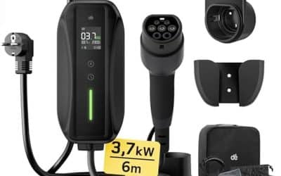 Test du chargeur voiture électrique 3, 68 kW câble type 2 avec affichage numérique contrôlable