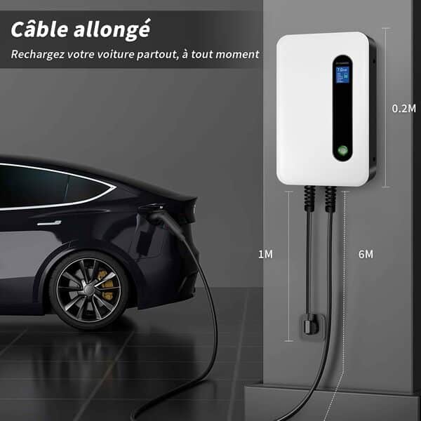 Découvrez le test complet du chargeur EV 7.2kW avec contrôle via application et écran LCD pour optimiser la recharge de votre véhicule électrique.