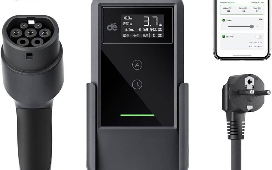 Test : chargeur voiture électrique APP 3, 7kW avec support mural