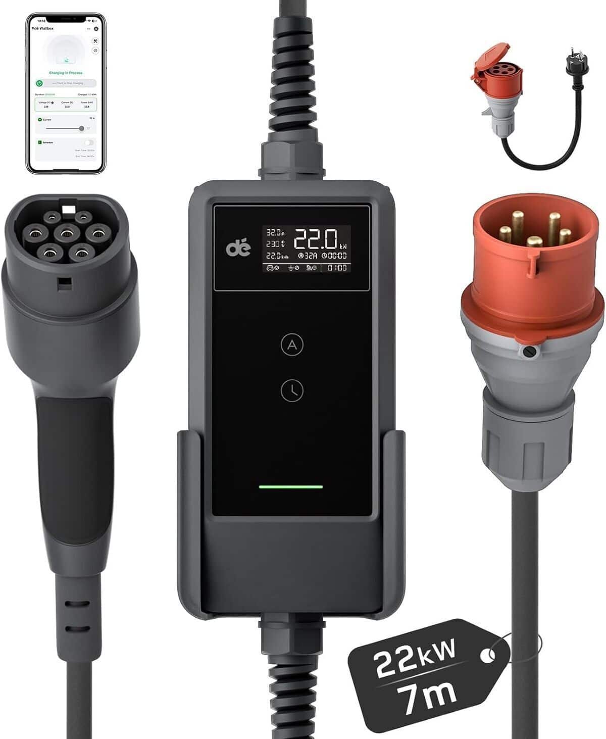 Test du chargeur voiture électrique 22kW APP : puissance et compatibilité