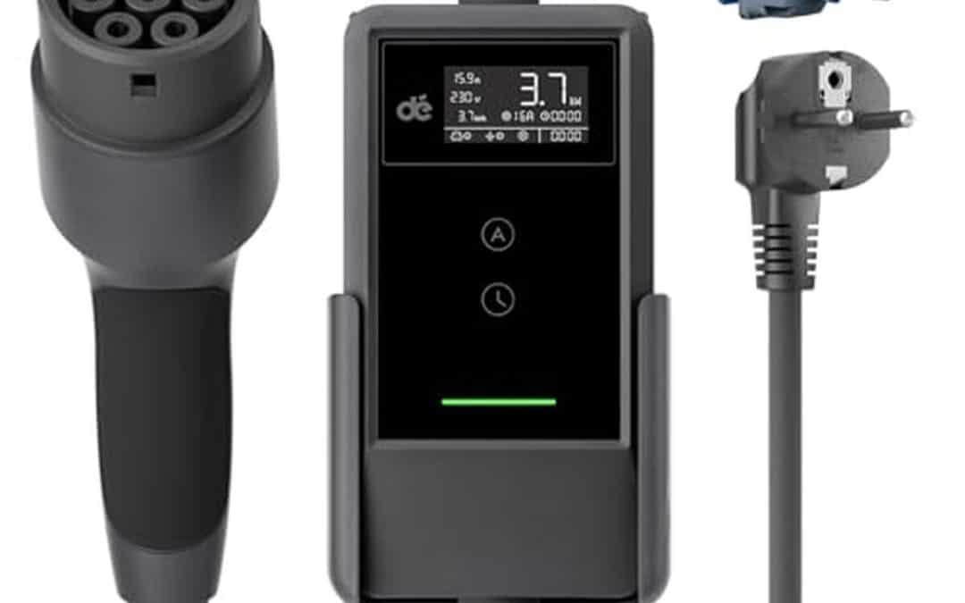Test rapide du chargeur voiture électrique 3, 7 kW avec câble type 2 et écran LCD